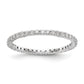 14k White Gold 1/2 Ct. Lab Grown Diamond VS/SI+ G+ Shared Prong Eternity Band Ring