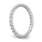 14k White Gold 1 Ct. Lab Grown Diamond VS/SI+ G+ Size 9 Shared Prong Eternity Band