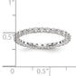 14k White Gold 1 Ct. Lab Grown Diamond VS/SI+ G+ Shared Prong Eternity Band Ring