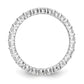 14k White Gold 1 1/2 Ct. Lab Grown Diamond VS/SI+ G+ Size 5 Shared Prong Eternity Band