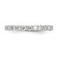 14k White Gold 1 1/2 Ct. Lab Grown Diamond VS/SI+ G+ Size 5 Shared Prong Eternity Band