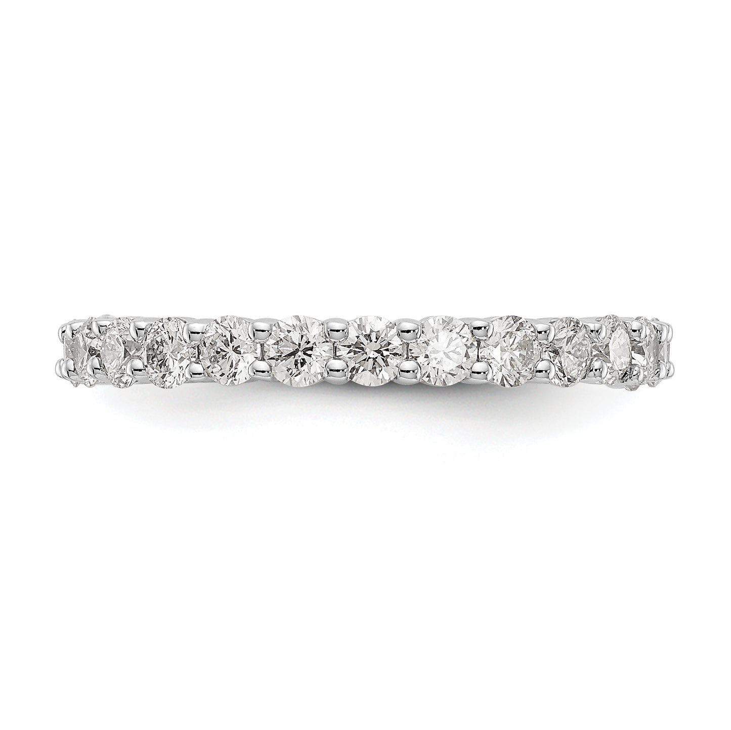 14k White Gold 1 1/2 Ct. Lab Grown Diamond VS/SI+ G+ Shared Prong Eternity Band Ring