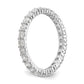 14k White Gold 1 1/2 Ct. Lab Grown Diamond VS/SI+ G+ Size 5 Shared Prong Eternity Band