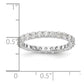 14k White Gold 1 1/2 Ct. Lab Grown Diamond VS/SI+ G+ Size 5 Shared Prong Eternity Band