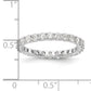 14k White Gold 1 1/2 Ct. Lab Grown Diamond VS/SI+ G+ Shared Prong Eternity Band Ring