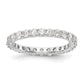 14k White Gold 1 1/2 Ct. Lab Grown Diamond VS/SI+ G+ Shared Prong Eternity Band Ring