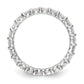 14k White Gold 2 Ct. Lab Grown Diamond VS/SI+ G+ Shared Prong Eternity Band Ring