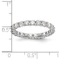 14k White Gold 2 Ct. Lab Grown Diamond VS/SI+ G+ Shared Prong Eternity Band Ring