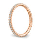 14k Rose Gold 1/2 Ct. Lab Grown Diamond VS/SI+ G+ Shared Prong Eternity Band Ring