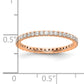 14k Rose Gold 1/2 Ct. Lab Grown Diamond VS/SI+ G+ Shared Prong Eternity Band Ring