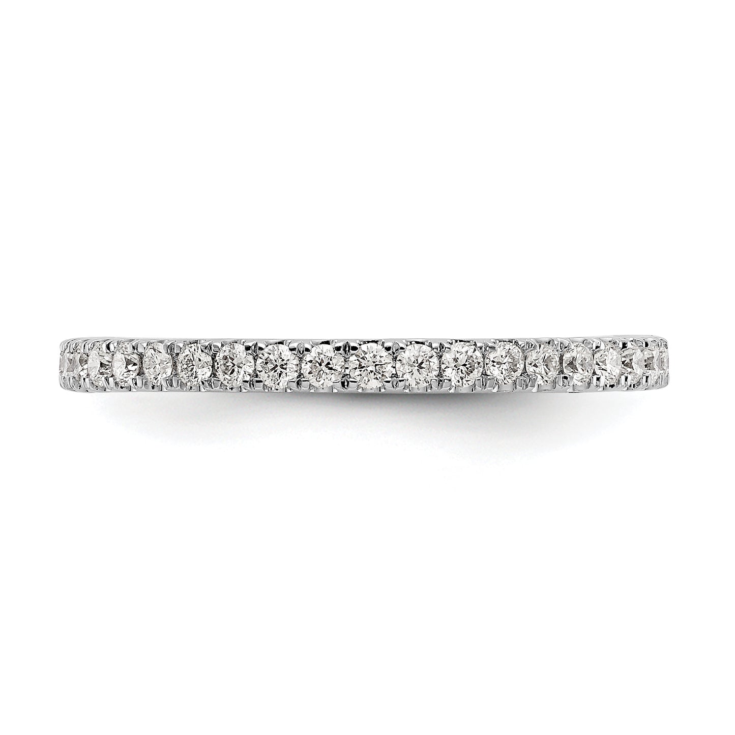 14k White Gold 1/2 Ct. Lab Grown Diamond VS/SI+ G+ Shared Prong Eternity Band Ring