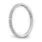 14k White Gold 1/2 Ct. Lab Grown Diamond VS/SI+ G+ Shared Prong Eternity Band Ring