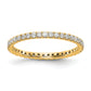 14k Yellow Gold 1/2 Ct. Lab Grown Diamond VS/SI+ G+ Shared Prong Eternity Band Ring