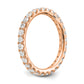 14k Rose Gold 1 Ct. Lab Grown Diamond VS/SI+ G+ Shared Prong Eternity Band Ring