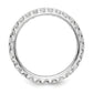 14k White Gold 1 Ct. Lab Grown Diamond VS/SI+ G+ Shared Prong Eternity Band Ring