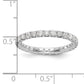 14k White Gold 1 Ct. Lab Grown Diamond VS/SI+ G+ Shared Prong Eternity Band Ring