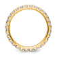 14k Yellow Gold 1 Ct. Lab Grown Diamond VS/SI+ G+ Shared Prong Eternity Band Ring