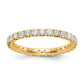 14k Yellow Gold 1 Ct. Lab Grown Diamond VS/SI+ G+ Shared Prong Eternity Band Ring