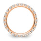 14k Rose Gold 1 1/2 Ct. Lab Grown Diamond VS/SI+ G+ Shared Prong Eternity Band Ring