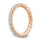 14k Rose Gold 1 1/2 Ct. Lab Grown Diamond VS/SI+ G+ Shared Prong Eternity Band Ring