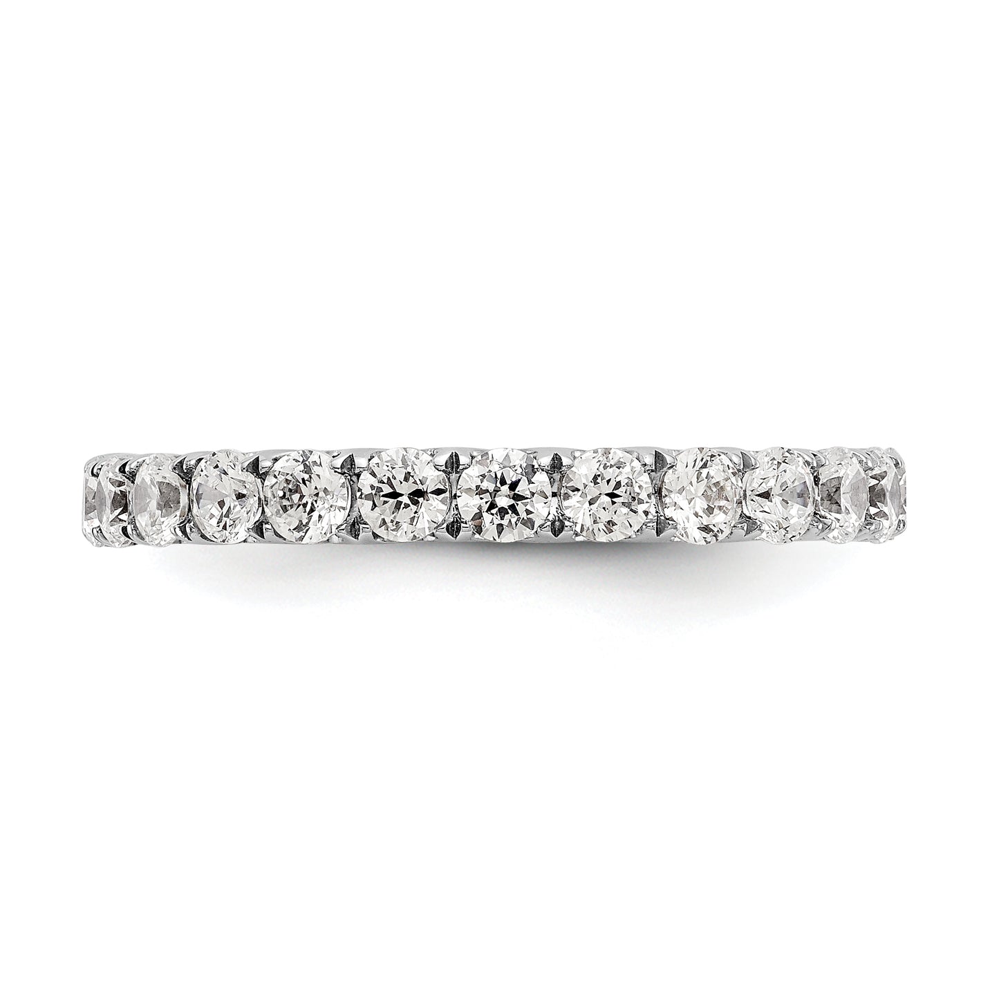 14k White Gold 1 1/2 Ct. Lab Grown Diamond VS/SI+ G+ Shared Prong Eternity Band Ring