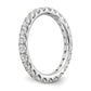 14k White Gold 1 1/2 Ct. Lab Grown Diamond VS/SI+ G+ Shared Prong Eternity Band Ring