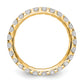 14k Yellow Gold 1 1/2 Ct. Lab Grown Diamond VS/SI+ G+ Shared Prong Eternity Band Ring