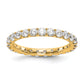 14k Yellow Gold 1 1/2 Ct. Lab Grown Diamond VS/SI+ G+ Shared Prong Eternity Band Ring