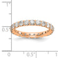 14k Rose Gold 2 Ct. Lab Grown Diamond VS/SI+ G+ Shared Prong Eternity Band Ring