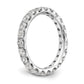 14k White Gold 2 Ct. Lab Grown Diamond VS/SI+ G+ Shared Prong Eternity Band Ring