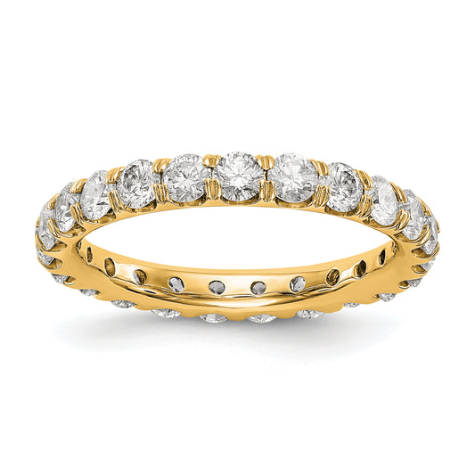 14k White Gold 14KW Lab Grown Diamond VS/SI+ G+ Eternity Band Ring