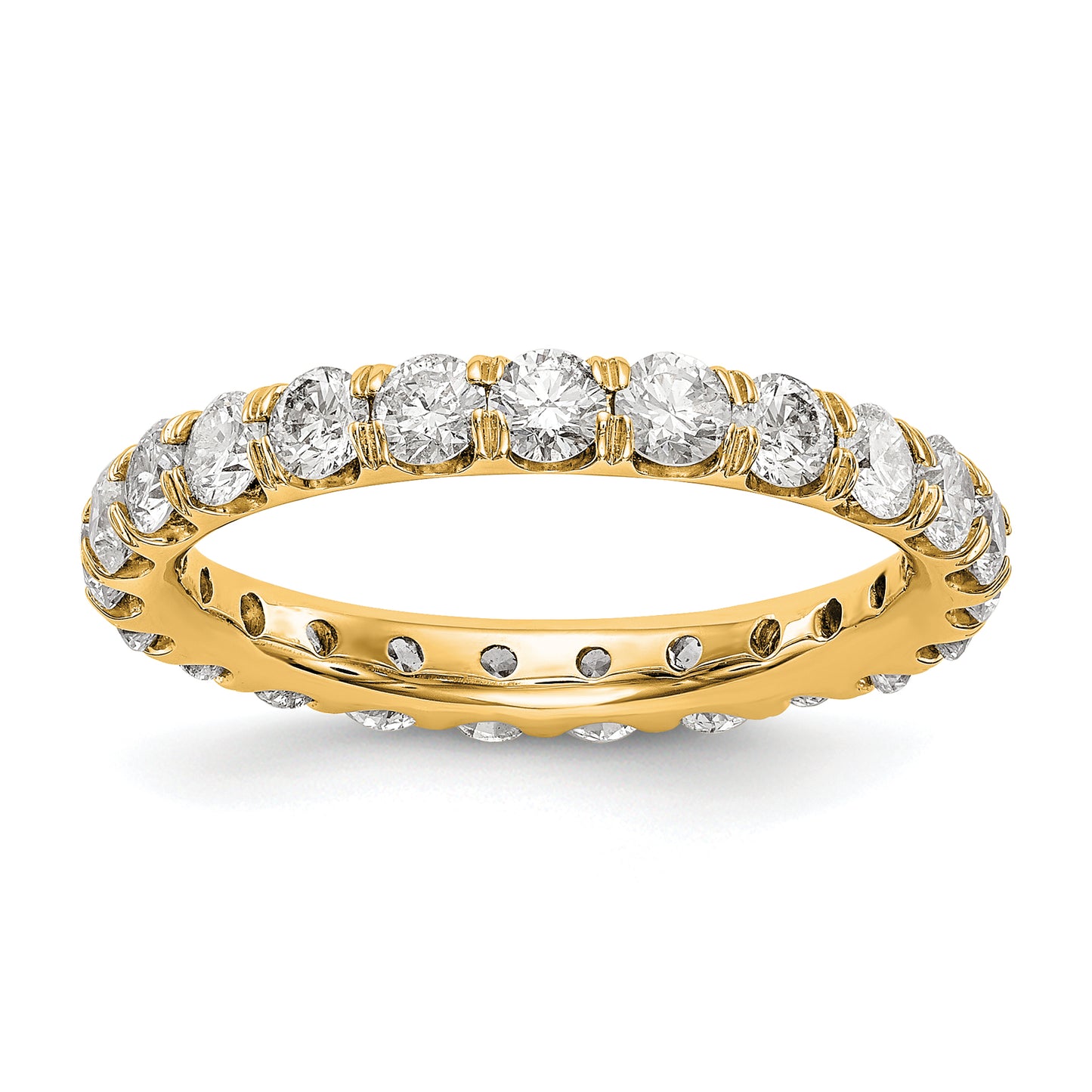 14k Yellow Gold Lab Grown Diamond VS/SI+ G+ Eternity Band Ring