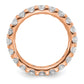 14k Rose Gold 3 Ct. Lab Grown Diamond VS/SI+ G+ Shared Prong Eternity Band Ring