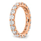 14k Rose Gold 3 Ct. Lab Grown Diamond VS/SI+ G+ Shared Prong Eternity Band Ring