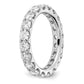 14k White Gold 3 Ct. Lab Grown Diamond VS/SI+ G+ Shared Prong Eternity Band Ring