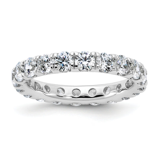 14k White Gold 3 Ct. Lab Grown Diamond VS/SI+ G+ Shared Prong Eternity Band Ring