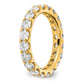 14k Yellow Gold 3 Ct. Lab Grown Diamond VS/SI+ G+ Shared Prong Eternity Band Ring