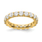 14k Yellow Gold 3 Ct. Lab Grown Diamond VS/SI+ G+ Shared Prong Eternity Band Ring