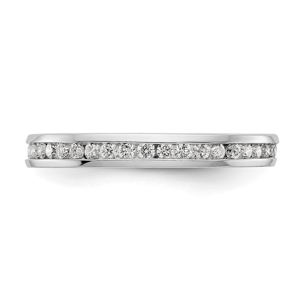 14k White Gold 1/2 Ct. Lab Grown Diamond VS/SI+ G+ Channel Set Size 6.5 Eternity Band