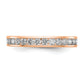 14k Rose Gold 1 Ct. Lab Grown Diamond VS/SI+ G+ Channel Set Eternity Band Ring