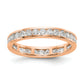 14k Rose Gold 1 Ct. Lab Grown Diamond VS/SI+ G+ Channel Set Eternity Band Ring