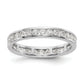 14k White Gold 1 Ct. Lab Grown Diamond VS/SI+ G+ Channel Set Eternity Band Ring