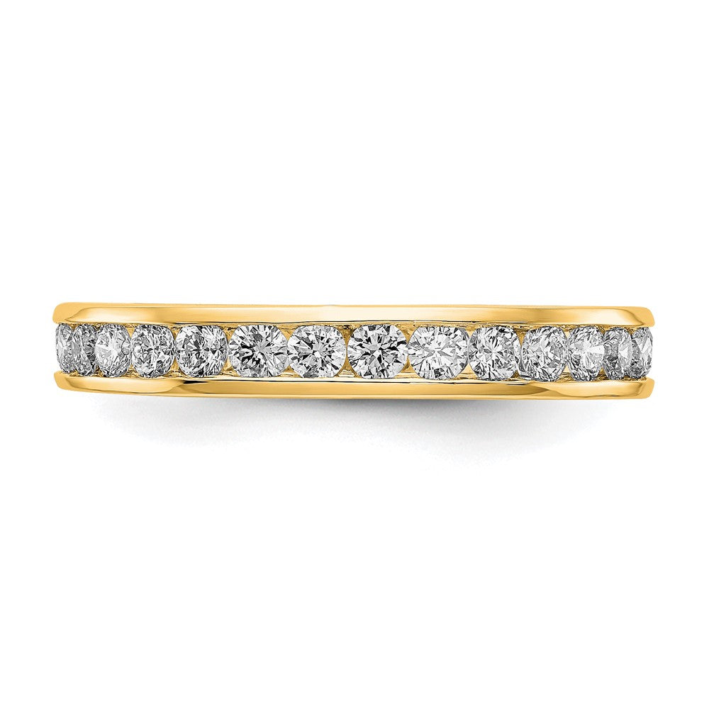 14k Yellow Gold 1 Ct. Lab Grown Diamond VS/SI+ G+ Channel Set Size 4.5 Eternity Band