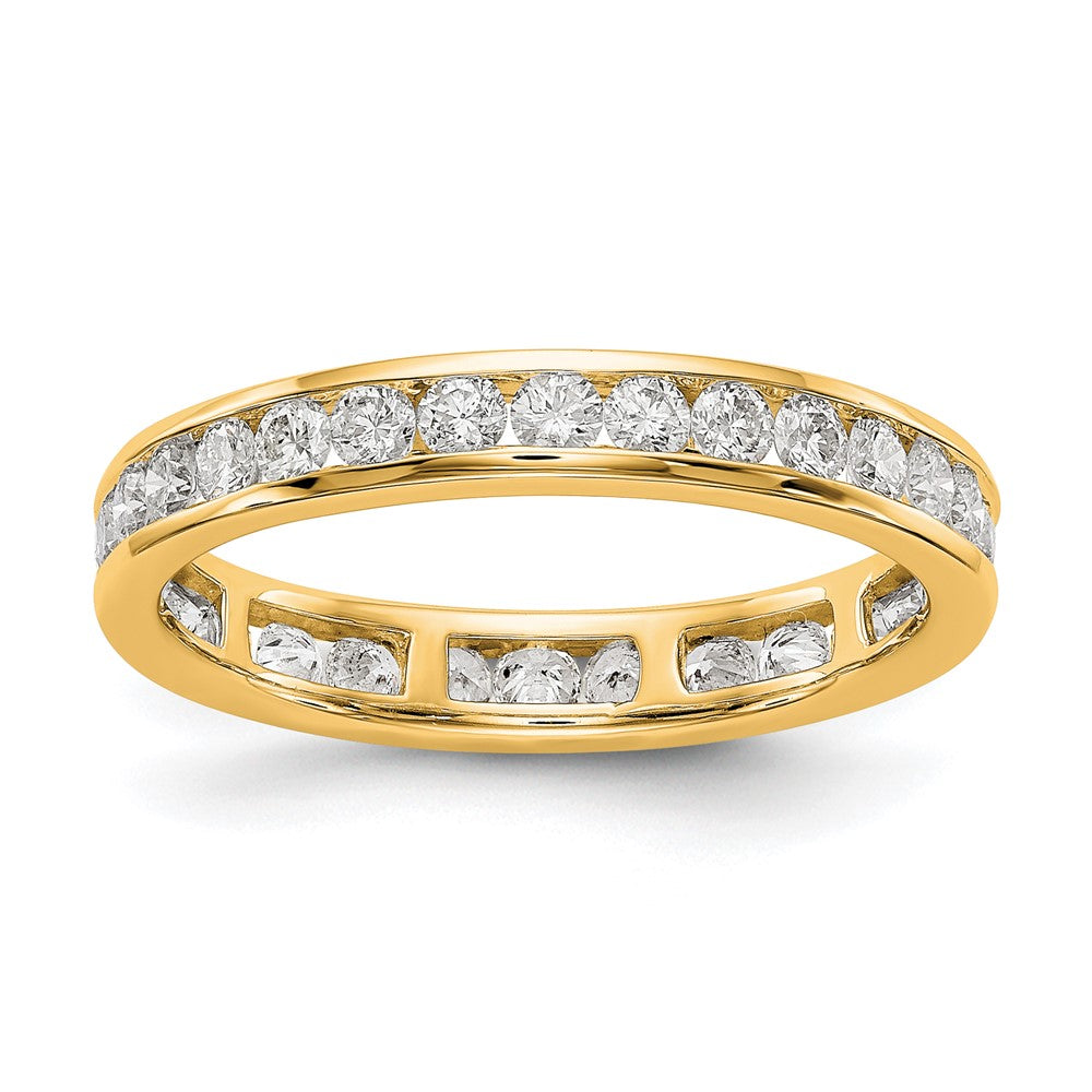 14k Yellow Gold 1 Ct. Lab Grown Diamond VS/SI+ G+ Channel Set Size 4.5 Eternity Band