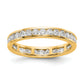 14k Yellow Gold 1 Ct. Lab Grown Diamond VS/SI+ G+ Channel Set Eternity Band Ring