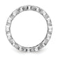 14k White Gold 1/2 Ct. Lab Grown Diamond VS/SI+ G+ Triple Row Marquise Eternity Band Ring