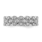 14k White Gold 1/2 Ct. Lab Grown Diamond VS/SI+ G+ Triple Row Marquise Eternity Band Ring