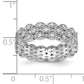 14k White Gold 1/2 Ct. Lab Grown Diamond VS/SI+ G+ Triple Row Marquise Eternity Band Ring