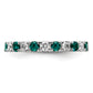 14k White Gold 7/8 Ct. Lab Grown Diamond VS/SI+ G+ and Lab Created Alexandrite Eternity Band Ring