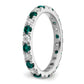 14k White Gold 3/4 Ct. Lab Grown Diamond VS/SI+ G+ and Lab Created Alexandrite Eternity Band Ring